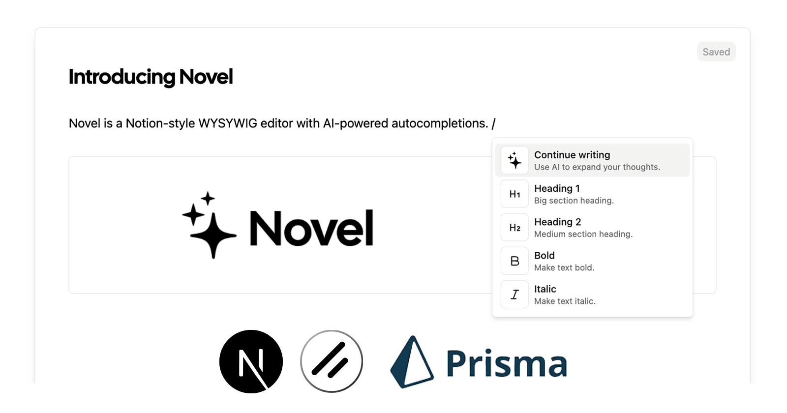 Crafting a Powerful Rich Text Editor with Novel, Next.js, Shadcn/ui, Zod, and Prisma